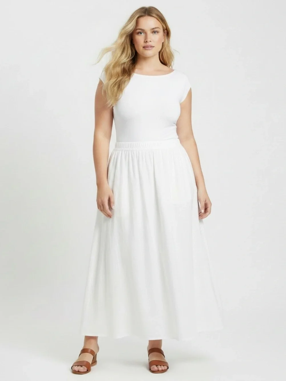 A NEW DAY Linen Midi Maxi Skirt - Picture 1 of 5